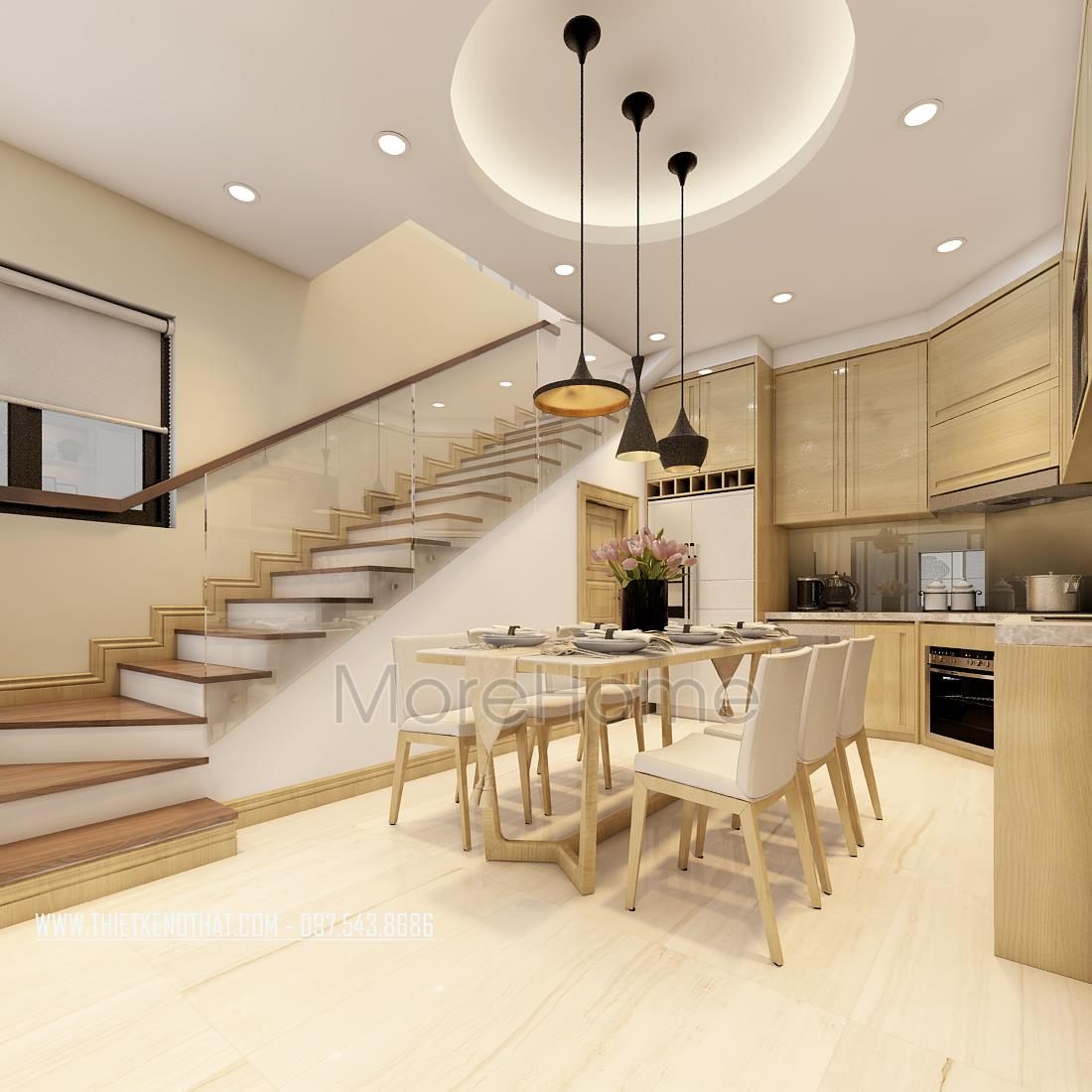 Thiết kế nội thất nhà phố Long Biên